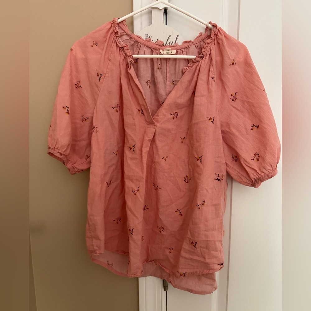 a.n.a Pink Floral Women's Blouse